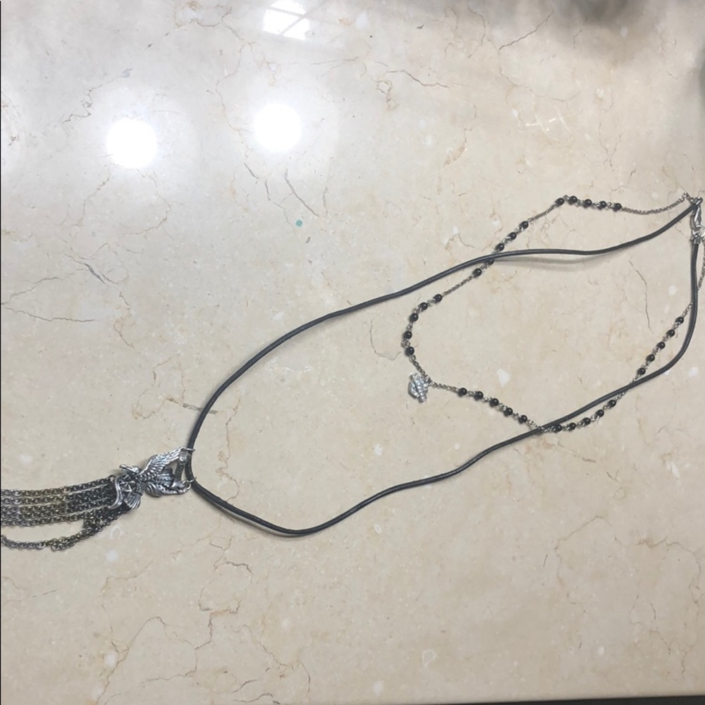 Harley necklace and hoops